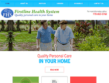 Tablet Screenshot of firstlinehealthsystems.com